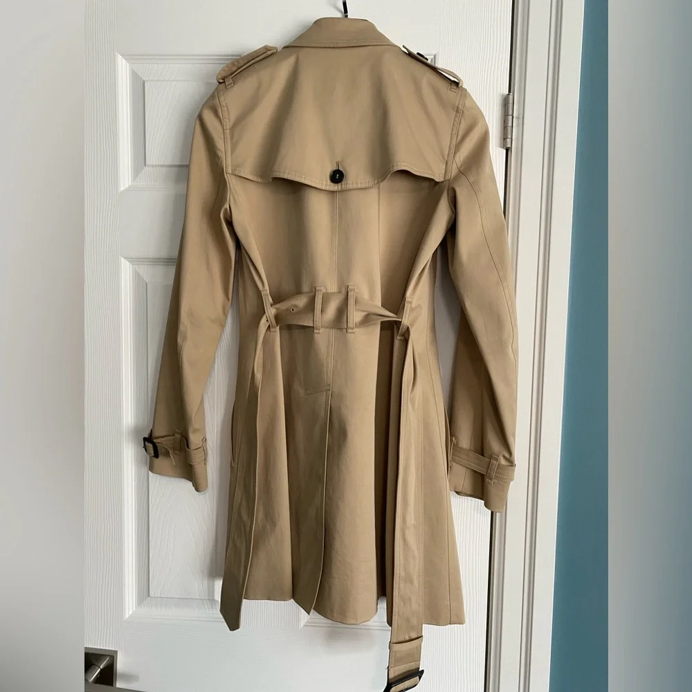 Babaton Aritzia Classic Beige Double Breasted Trench Coat w/ Belt XS - Picture 2 of 3